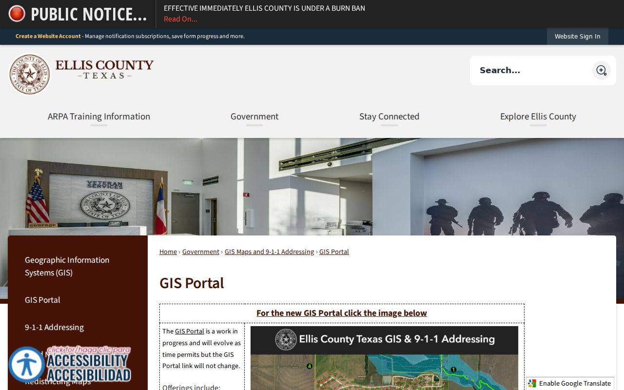 Waxahachie ZIP code directory Ellis County GIS Portal for ZIP, road, and address context
